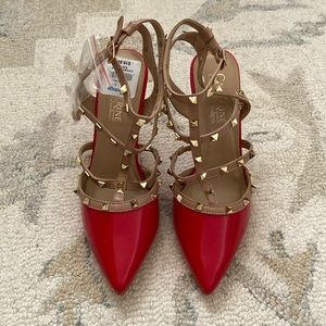 Red Pointed Toe Pumps